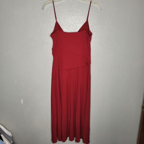 Loft Ann Taylor Womens Size 4 Shift Dress Surplice Vneck Sleeveless Cocktail Red - Picture 2 of 7